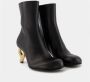 JW Anderson Zwarte leren enkellaarzen met 6 cm hak Black Dames - Thumbnail 2