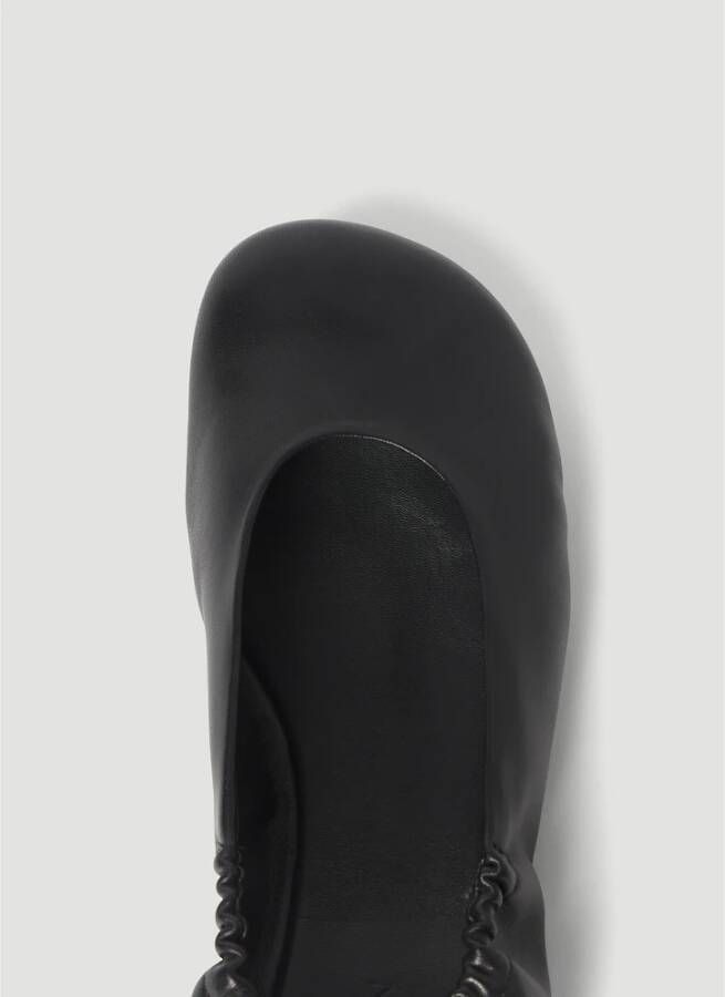 JW Anderson Leren ballerina schoenen met kettingdetail Zwart Dames