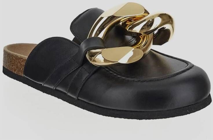 JW Anderson Leren Chain Loafer Schoenen Black Dames