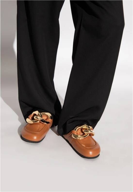 JW Anderson Leren loafers Brown Dames