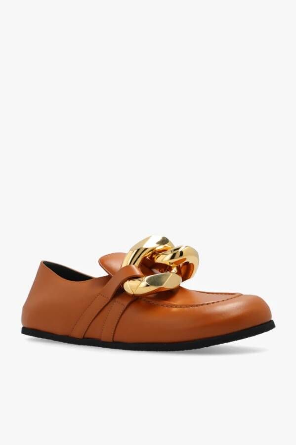 JW Anderson Leren loafers Brown Dames