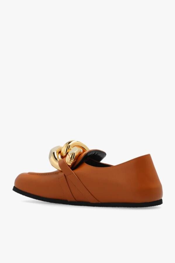 JW Anderson Leren loafers Brown Dames