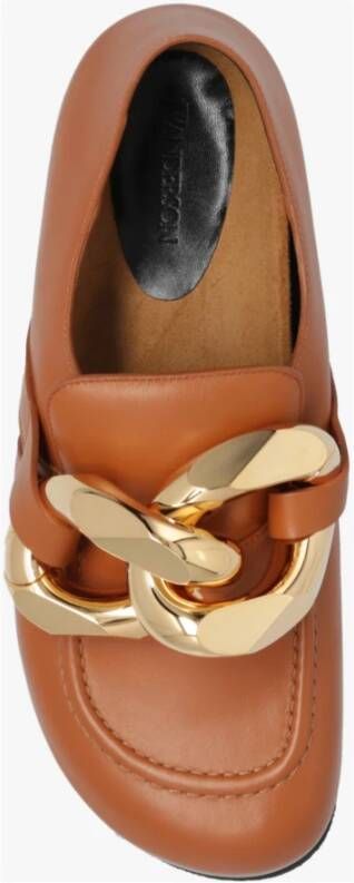 JW Anderson Leren loafers Brown Dames