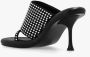 JW Anderson Zwarte Leren Hakken met Zilveren Kristallen Black Dames - Thumbnail 11