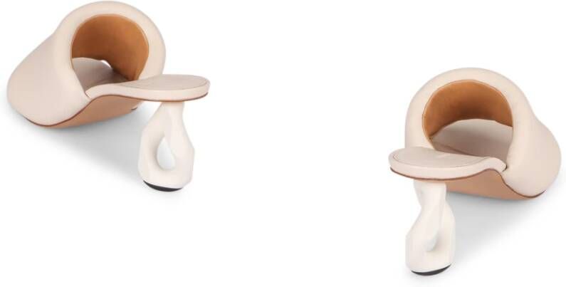 JW Anderson Leren muiltjes met sculptuurhak