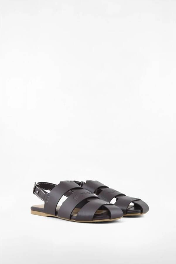 JW Anderson Leren sandalen voor stijlvolle zomerlook Brown Dames