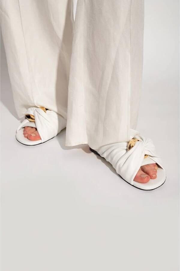 JW Anderson Leren slippers Wit Dames