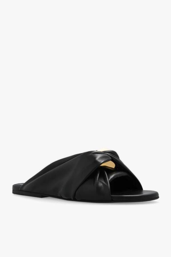 JW Anderson Leren slippers Zwart Dames