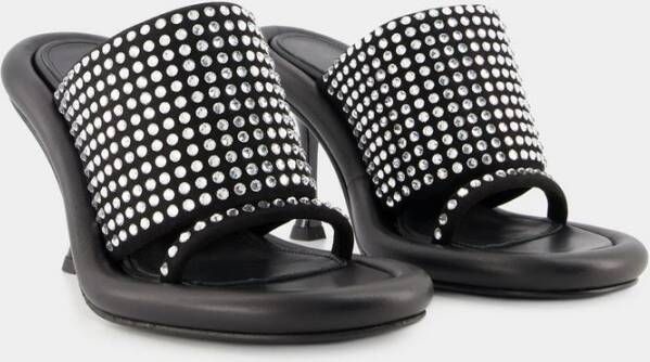 JW Anderson Kristal Bumper Mules Zwart Leer Zwart Dames