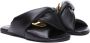 JW Anderson Zwarte platte sandalen met kettingdetail Zwart Dames - Thumbnail 4