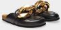 J.W.Anderson Sandalen JW ANDERSON Schwarze Ledermules mit goldfarbener S in zwart - Thumbnail 2
