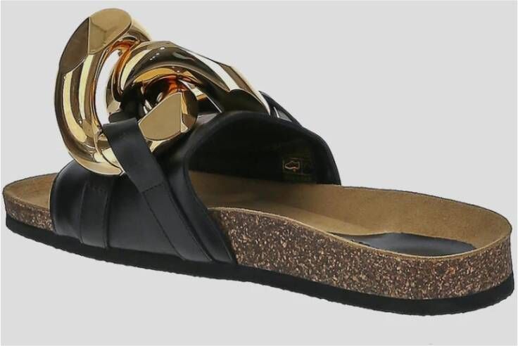 JW Anderson Stijlvolle Chain-Link Slides Zwart Dames