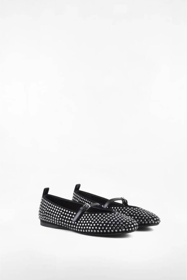JW Anderson Suede Kid Rubberen Zool Ballerina's Black Dames