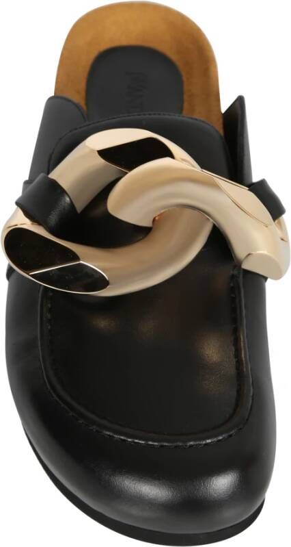 JW Anderson Zwarte Leren Ketting Sandalen