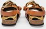 JW Anderson Zwarte Leren Ketting Sandalen Brown Dames - Thumbnail 4