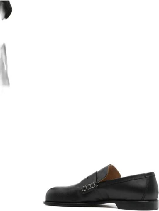 JW Anderson Zwarte Leren Penny Strap Instap Schoenen