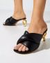 JW Anderson Zwarte leren sandalen met hak - Thumbnail 2