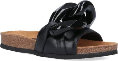 JW Anderson Zwarte platte schoenen met slide sandalen Zwart Dames