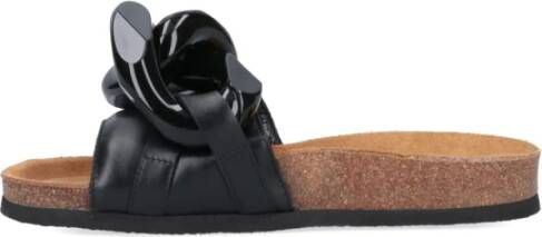 JW Anderson Zwarte platte schoenen met slide sandalen Zwart Dames