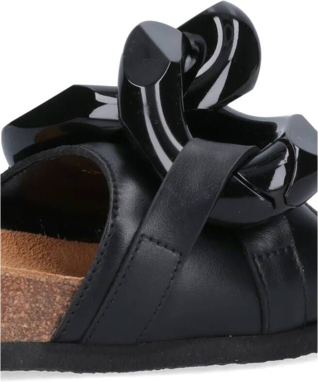 JW Anderson Zwarte platte schoenen met slide sandalen Zwart Dames