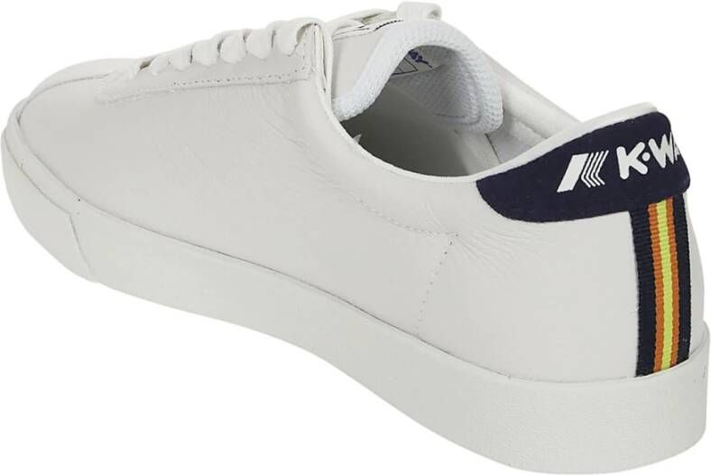 K-way Stijlvolle witte sneakers met blauw detail Wit Heren