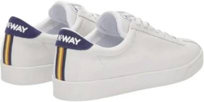K-way Leren Sneakers Wit Heren