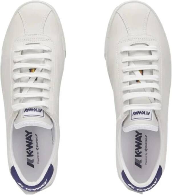 K-way Leren Sneakers Wit Heren