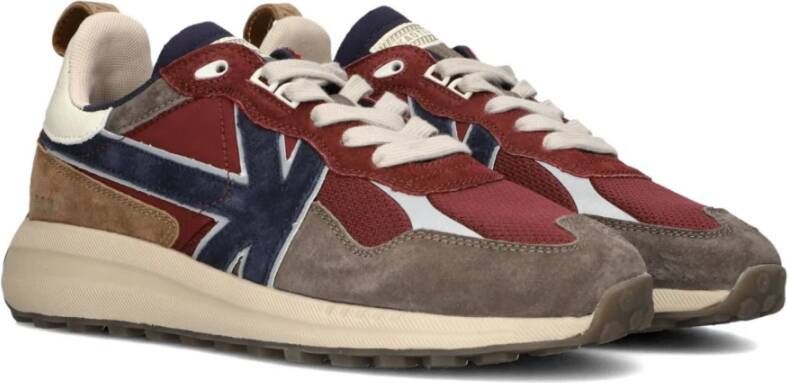 Kaotiko Rode Suède Lage Sneakers