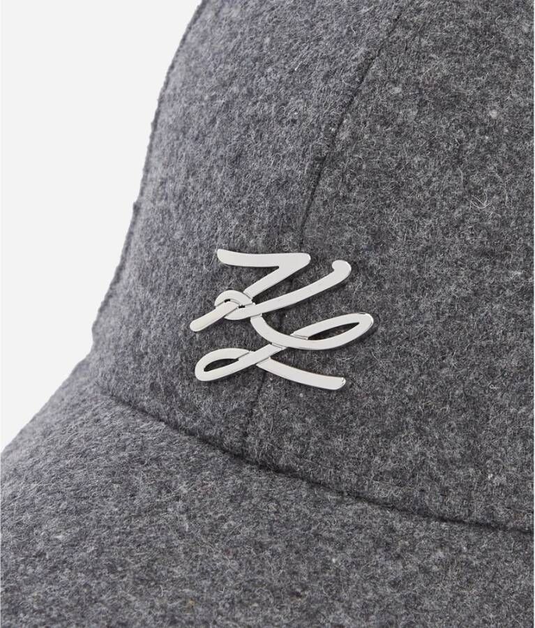 Karl Lagerfeld Dameshoed met zilverkleurige logodetails