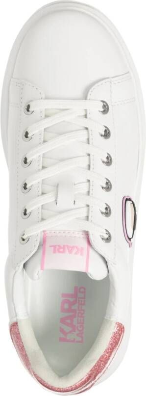 Karl Lagerfeld K Ikonik Kapri Sneakers Vetersluiting Effen Patroon White Dames