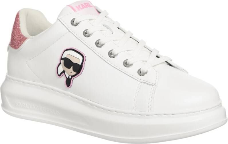 Karl Lagerfeld K Ikonik Kapri Sneakers Vetersluiting Effen Patroon White Dames