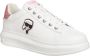 Karl Lagerfeld K Ikonik Kapri Sneakers Vetersluiting Effen Patroon White Dames - Thumbnail 3