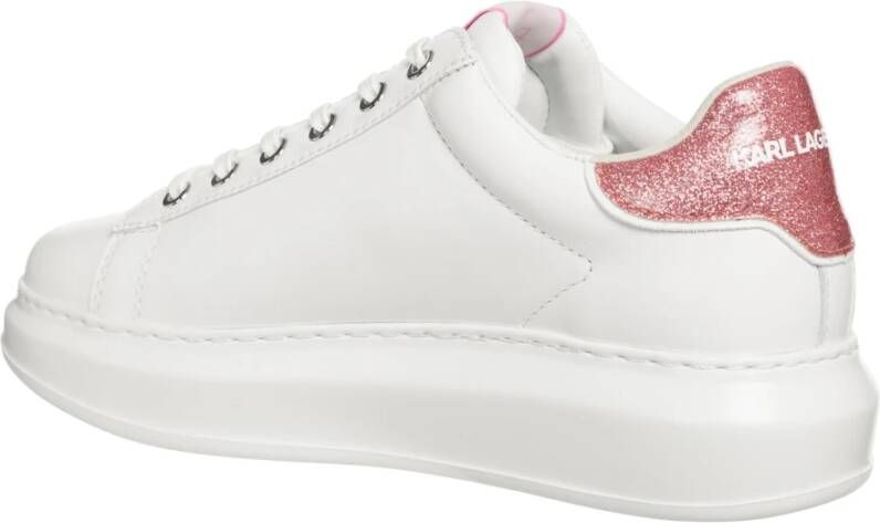 Karl Lagerfeld K Ikonik Kapri Sneakers Vetersluiting Effen Patroon White Dames