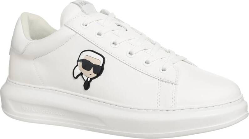 Karl Lagerfeld K Ikonik Kapri Sneakers Vetersluiting Effen Patroon White Heren