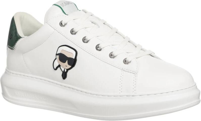 Karl Lagerfeld K Ikonik Kapri Sneakers Vetersluiting Effen Patroon White Heren