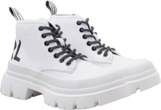 Karl Lagerfeld Lace-up Boots White Dames
