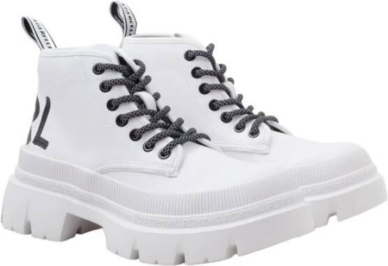 Karl Lagerfeld Lace-up Boots Wit Dames