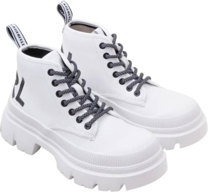 Karl Lagerfeld Lace-up Boots Wit Dames