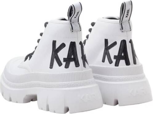Karl Lagerfeld Lace-up Boots Wit Dames