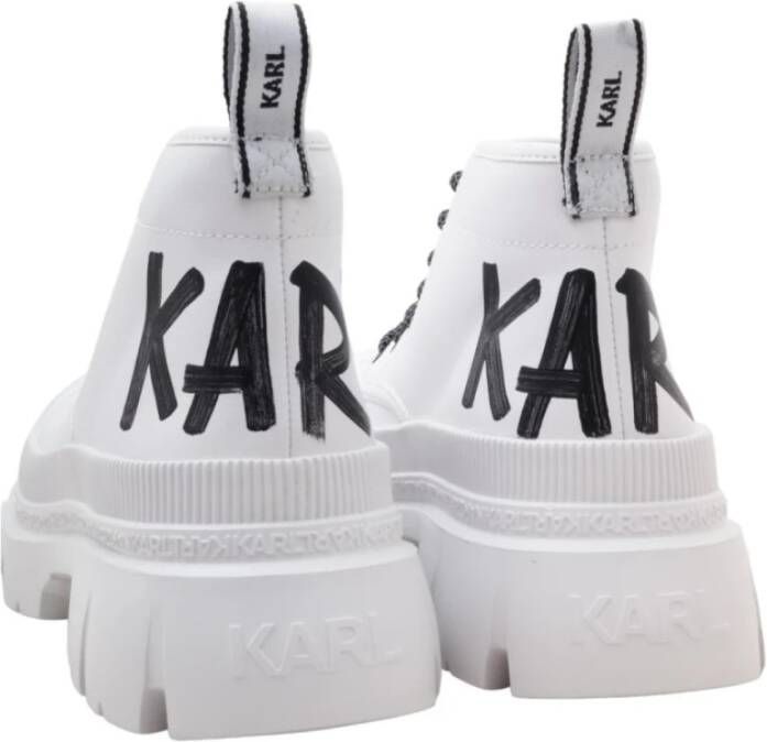 Karl Lagerfeld Lace-up Boots Wit Dames