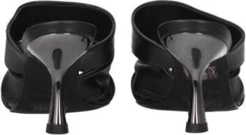 Karl Lagerfeld Leren sandalen met vintage-effect en middelhoge hakken