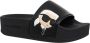 Karl Lagerfeld Maxi Slides Effen Sluiting Sandalen Black Dames - Thumbnail 2