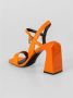 Karl Lagerfeld Moderne Elegantie Leren Hakken Orange Dames - Thumbnail 4
