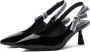 Karl Lagerfeld Hoge hakken Panache Ribbon Sling in zwart - Thumbnail 7