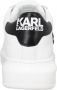 Karl Lagerfeld women's shoes leather trainers sneakers K Ikonik Kapri Wit Dames - Thumbnail 11