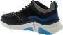 Karl Lagerfeld Zwarte en Blauwe Venture Sneakers Black Heren - Thumbnail 2