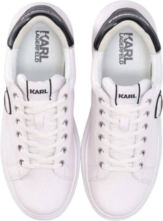 Karl Lagerfeld Witte Casual Leren Sneakers White Dames