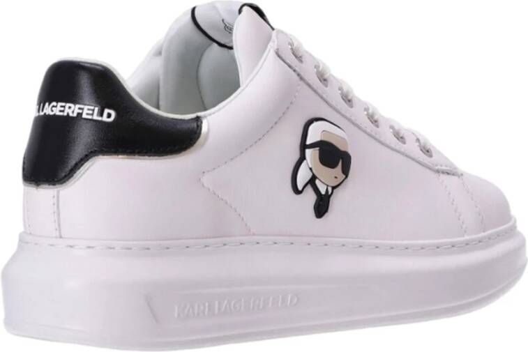 Karl Lagerfeld Witte Casual Leren Sneakers White Dames