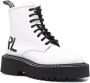 Karl Lagerfeld Witte Enkellaarzen Casual Gesloten Platte Schoenen White Dames - Thumbnail 5