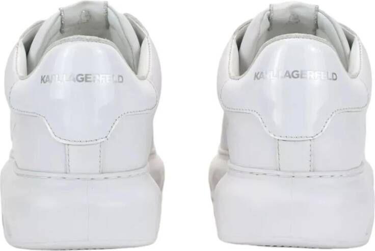 Karl Lagerfeld Witte Leren Herensneakers White Heren